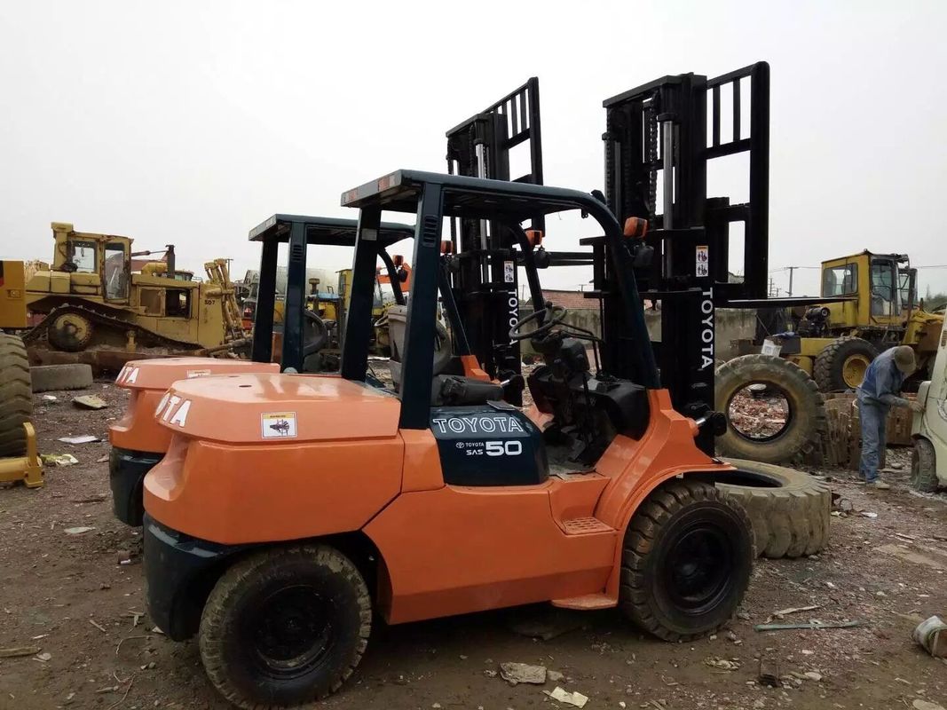 Lifting Height 4500mm Used Toyota 7FD50 5 Ton Forklift